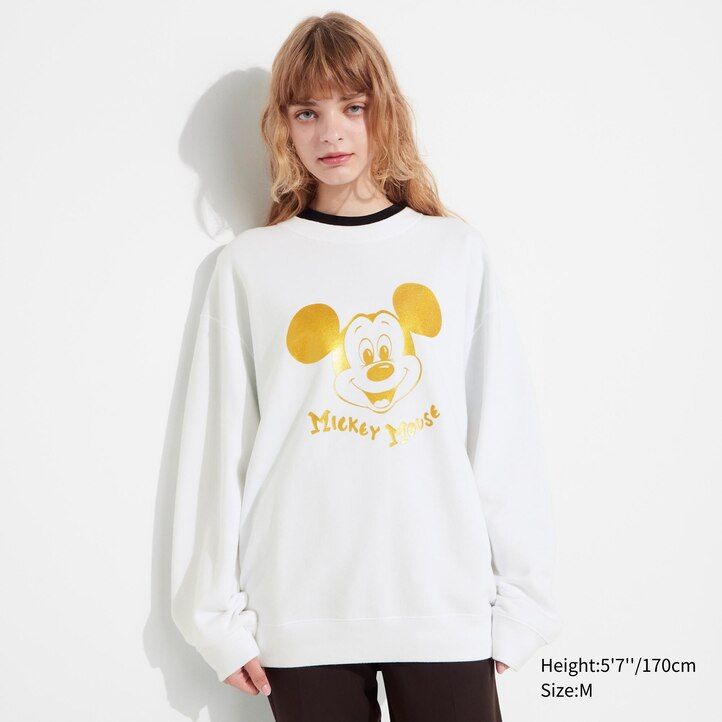 weißer uniqlo mickey shines ut grafik-sweatshirt herren-hoodie