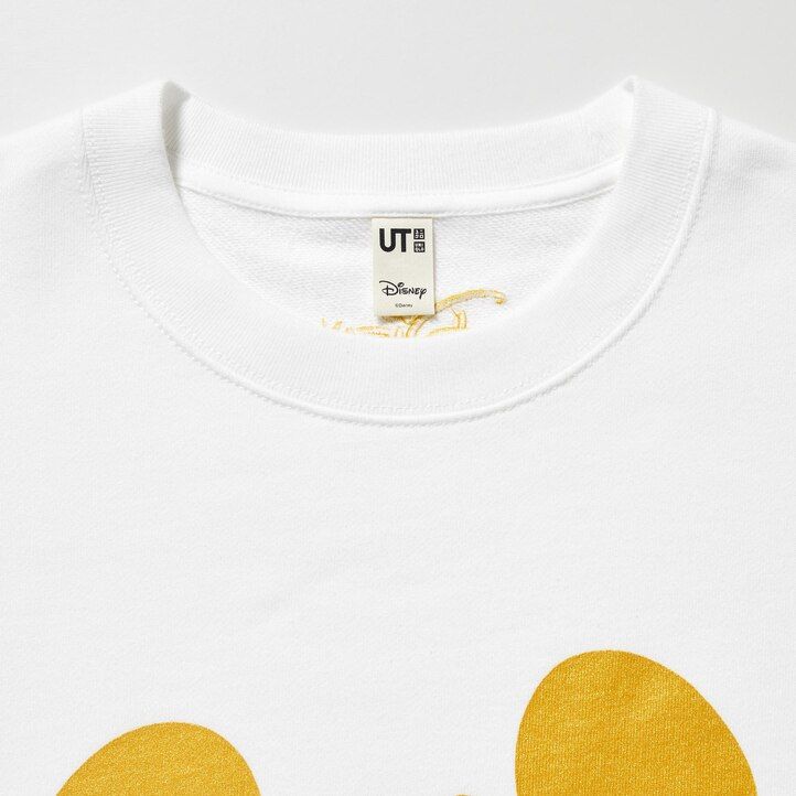 weißer uniqlo mickey shines ut grafik-sweatshirt herren-hoodie