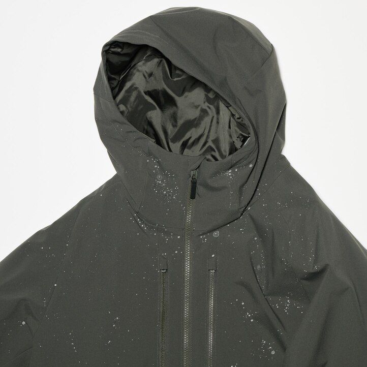 uniqlo hybrid-daunenjacke für herren 3d-schnitt dunkelgrau