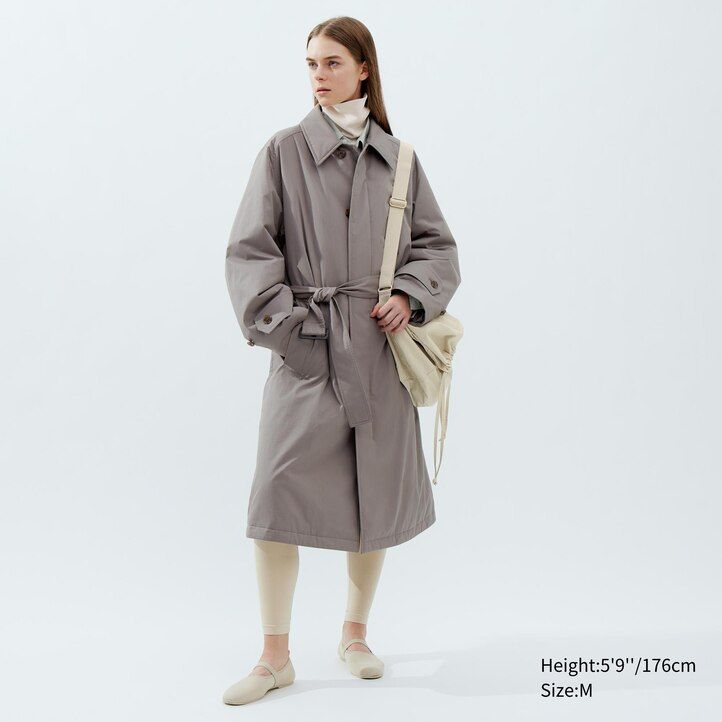 graue wattierte einreihige herrenjacken von uniqlo