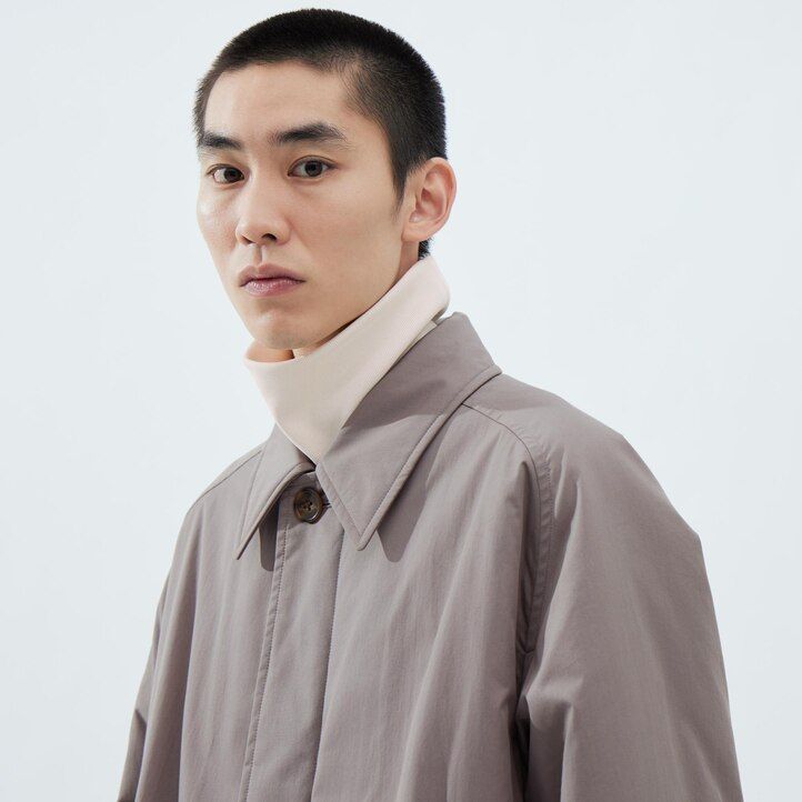 graue wattierte einreihige herrenjacken von uniqlo