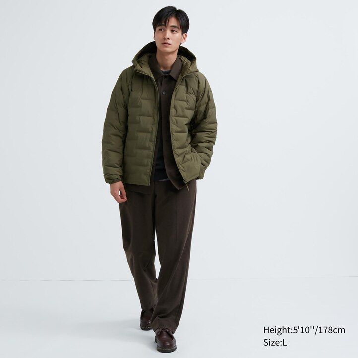 weiße warme steppjacken von uniqlo für herren