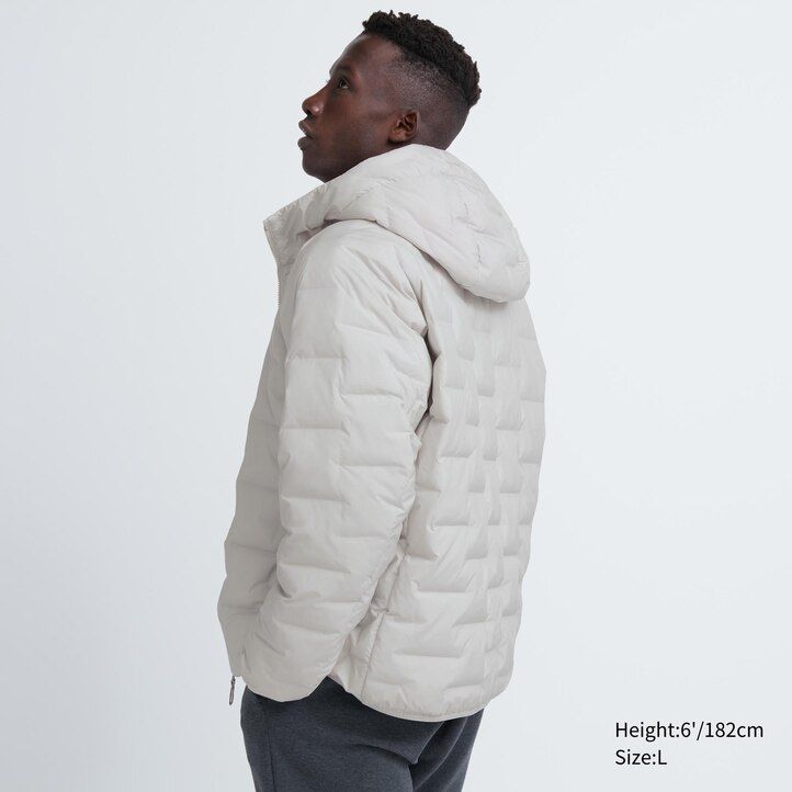 weiße warme steppjacken von uniqlo für herren