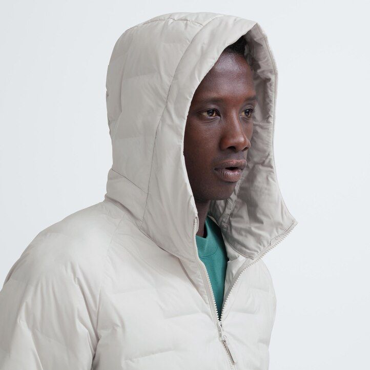 weiße warme steppjacken von uniqlo für herren