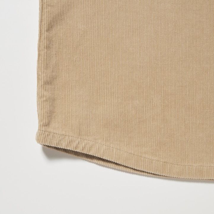 uniqlo herren-cordhemd im oversize-schnitt beige