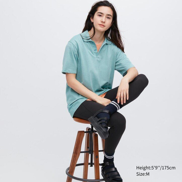 uniqlo dry ex herren-poloshirt blau