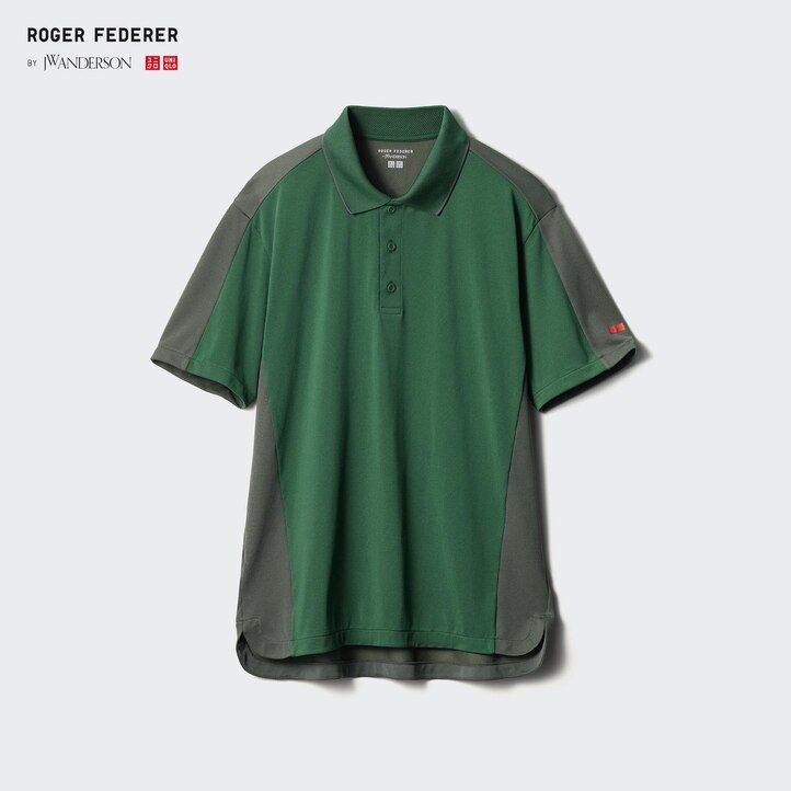 graues uniqlo dry ex polohemd für herren