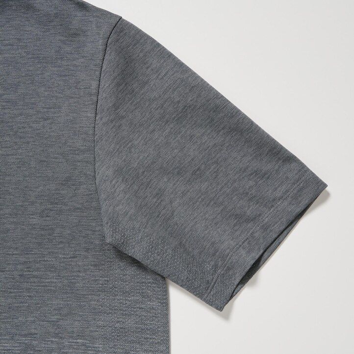 graues uniqlo dry ex polohemd für herren