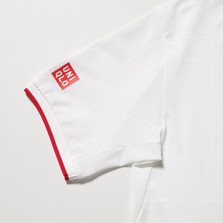 weißes uniqlo kei nishikori london 2022 dry ex poloshirt für herren