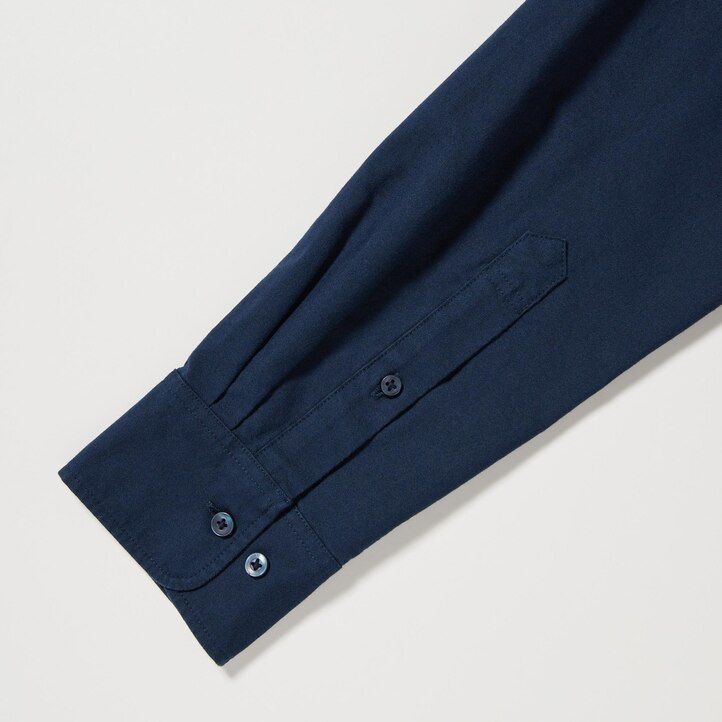 uniqlo slim fit oxford herrenhemden blau