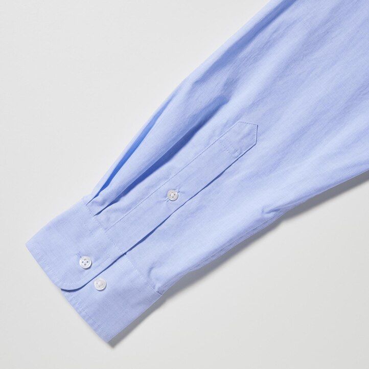 uniqlo herrenhemd aus extrafeinem baumwoll-broadcloth reguläre passform button-down-kragen weiß