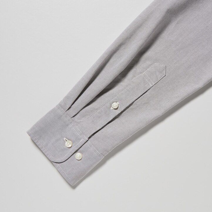 graue uniqlo slim fit oxford herrenhemden