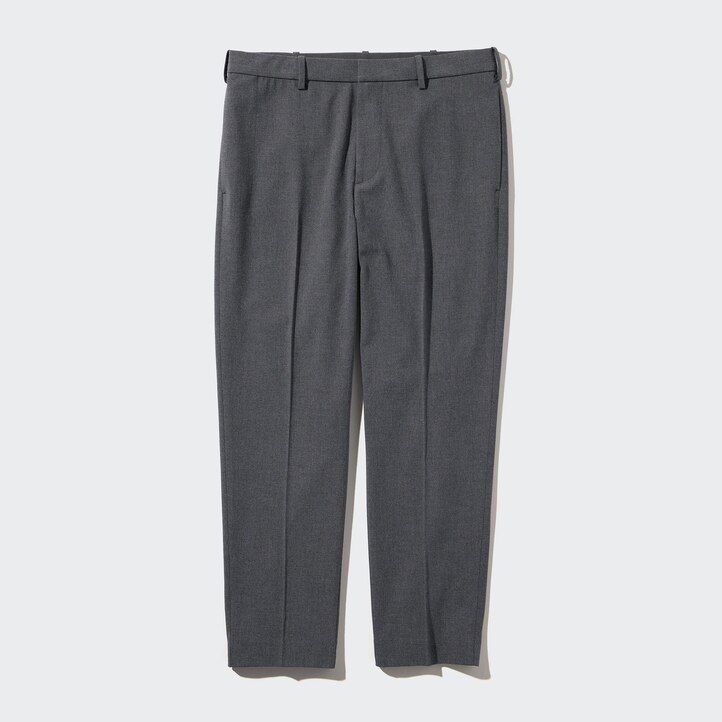 marineblaue herrenanzüge von uniqlo aus smart wool in knöchellänge