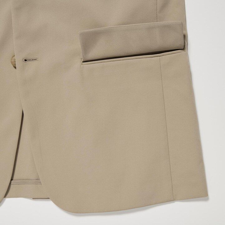 beigefarbene uniqlo airsense ultra light herrenanzüge