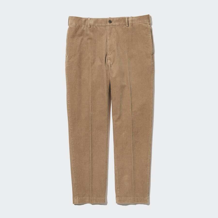 uniqlo herren-cordhose knöchellang beige