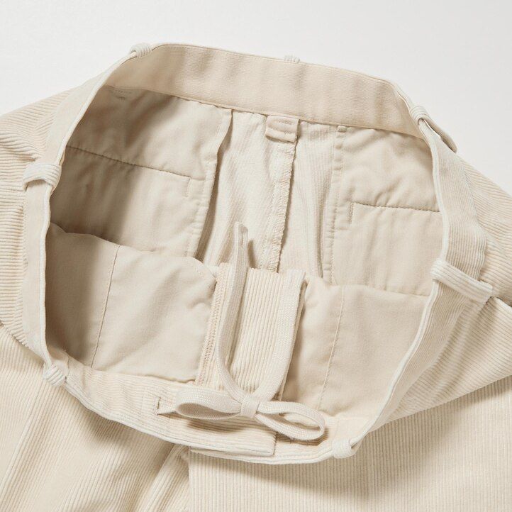 uniqlo herren-cordhose knöchellang beige