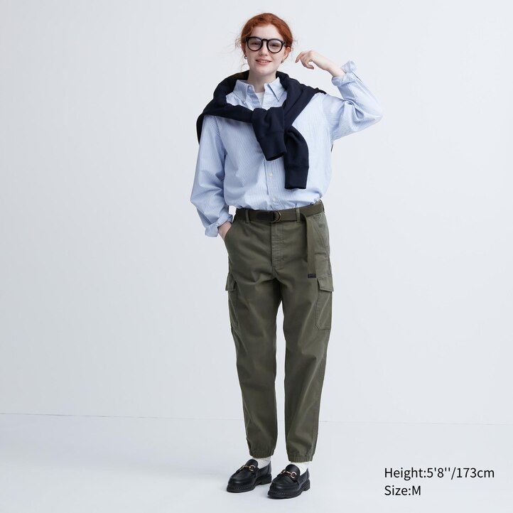 uniqlorgo herrenhose in olivgrün