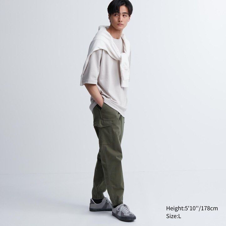 uniqlorgo herrenhose in olivgrün