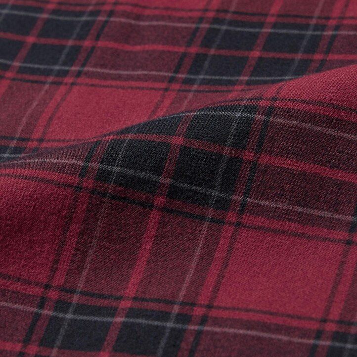 uniqlo herren-flanellhose mit einfachem muster knöchellang rot