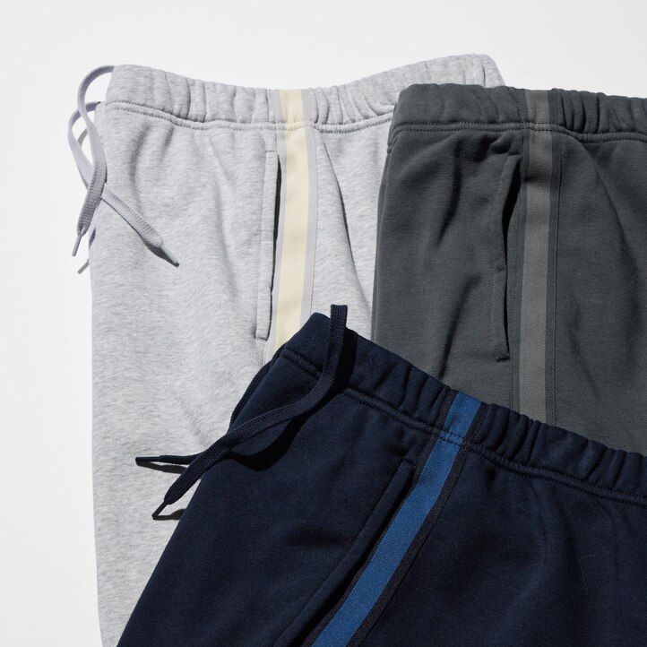 uniqlo herrenhose mit seitenstreifen grau