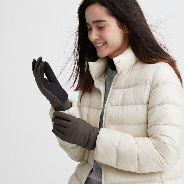 uniqlo damen-touchscreen-handschuhe und taschen dunkelgrau