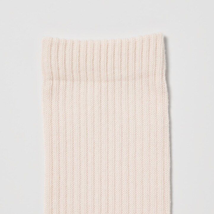 uniqlo damen-rippsocken 3 paar weiß