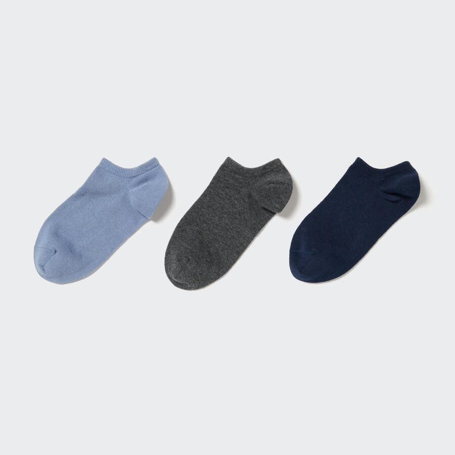 uniqlo damen-shortsocken 3 paar blau