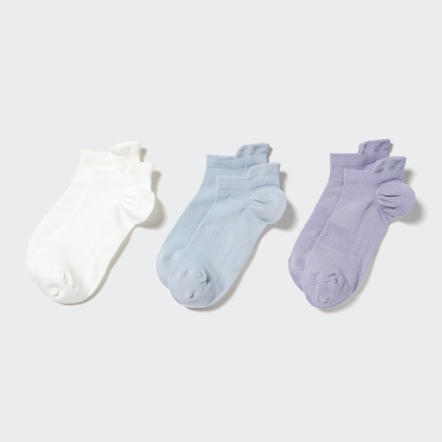 uniqlo damen-sportsocken 3 paar weiß