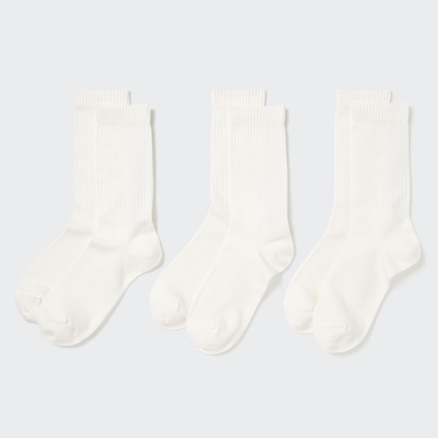 uniqlo rippsocken 3 paar damen weiß