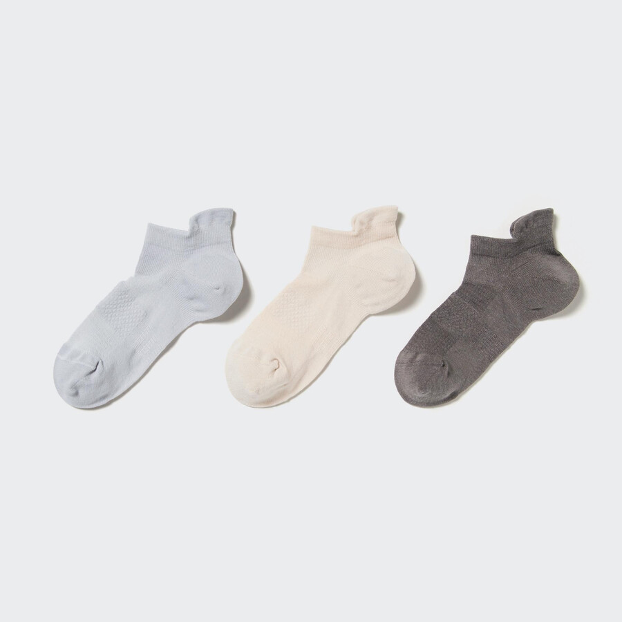 uniqlo sports damensocken 3 paar hellgrau