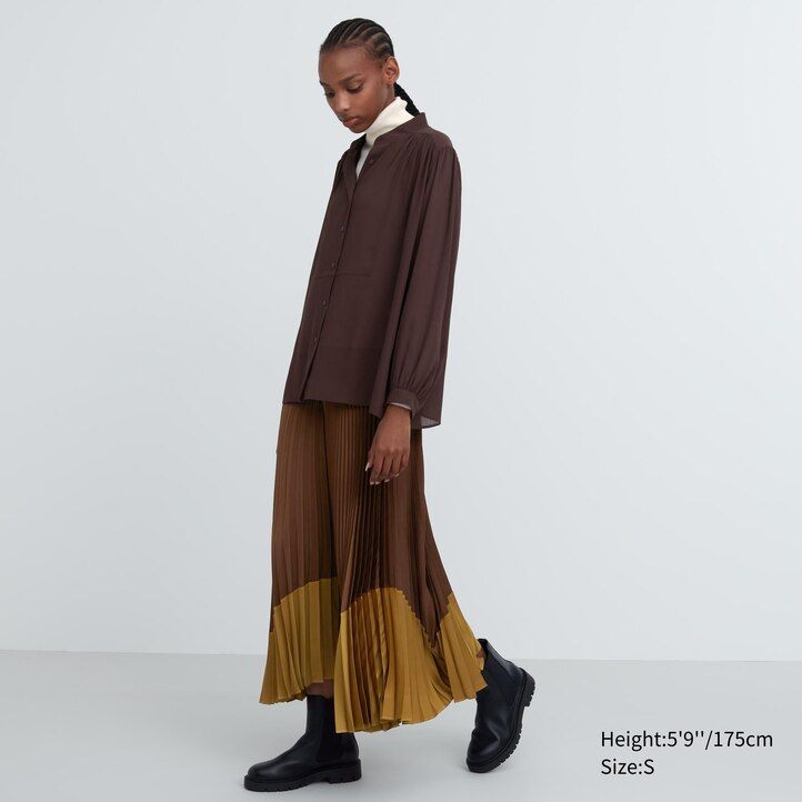 uniqlo damenbluse mit volumen weiß