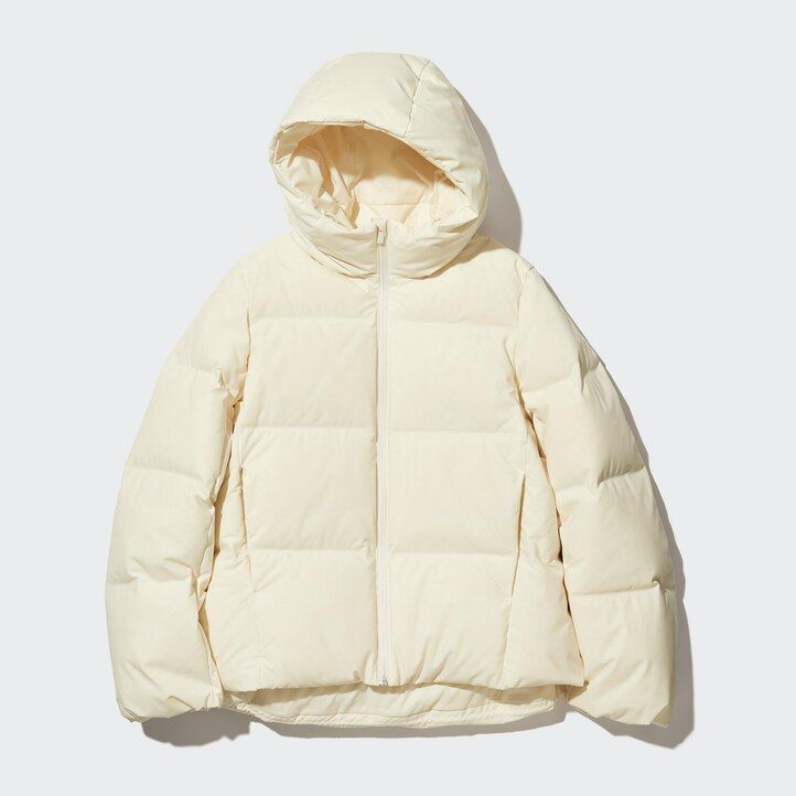 nahtlose daunenjacke von uniqlo für damen olivgrün