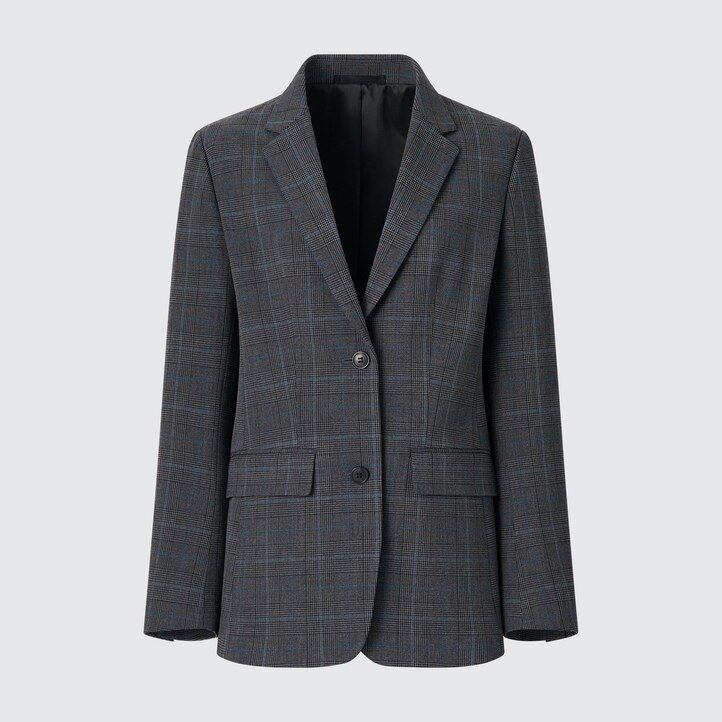schwarze taillierte damenjacken von uniqlo