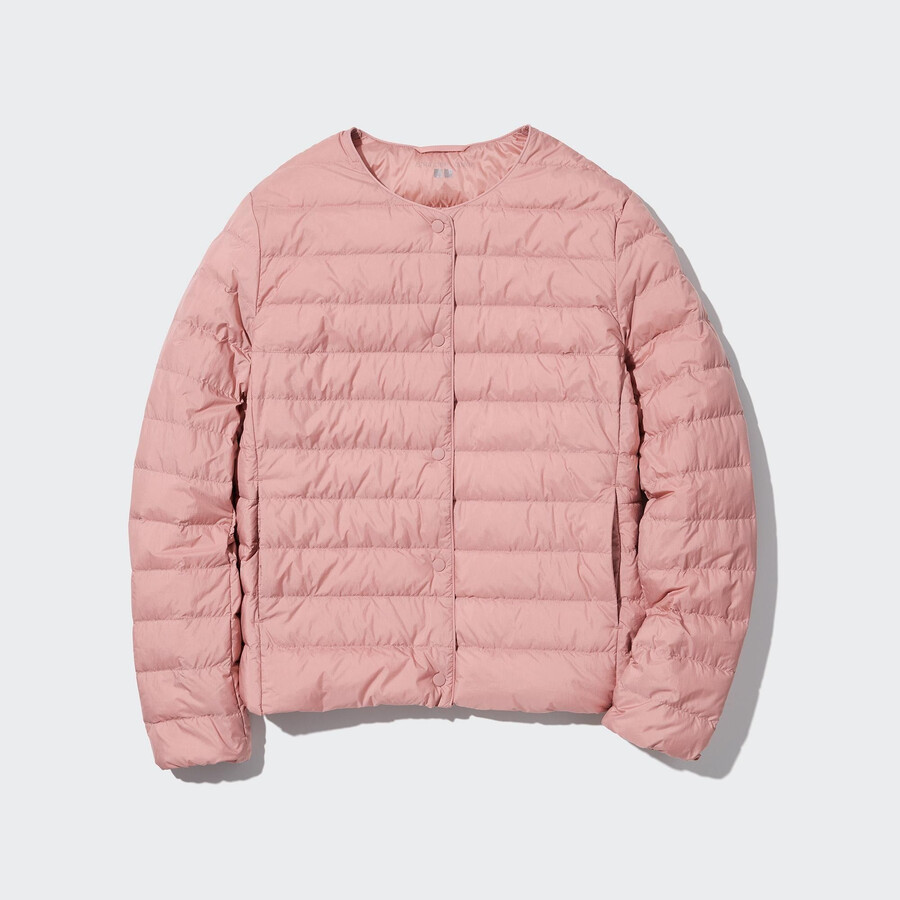pinkfarbene uniqlo ultra light down compact damenjacken