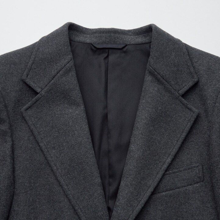 dunkelbraune taillierte jersey-damenjacken von uniqlo