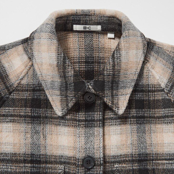 graue oversize-jacken von uniqlo für damen