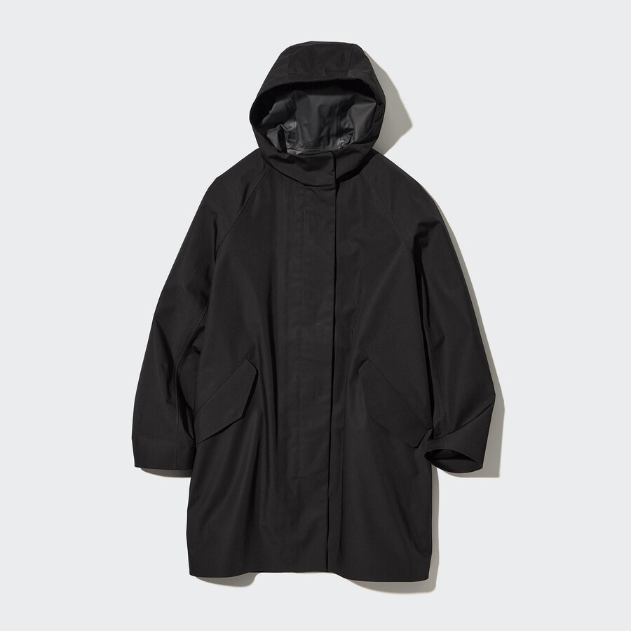 schwarze uniqlo blocktech halbjacken für damen