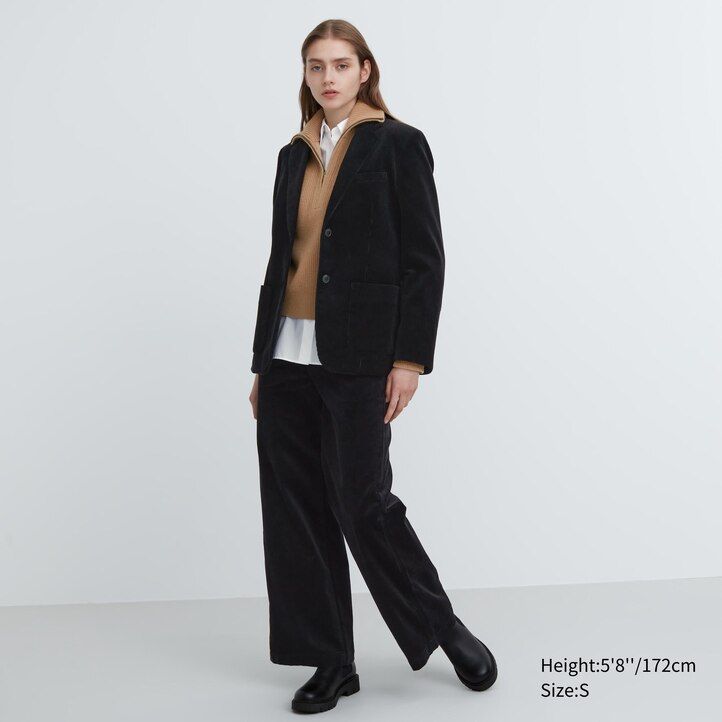 uniqlo damen-cordjacken braun