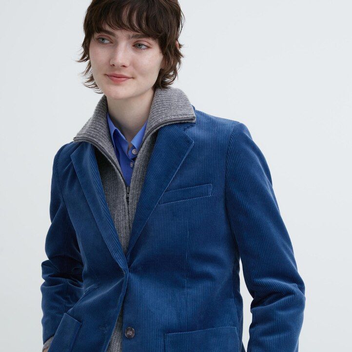 uniqlo damen-cordjacken braun