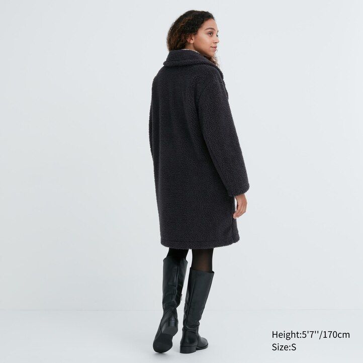 beige damen-fleecejacken von uniqlo winddicht tailliert