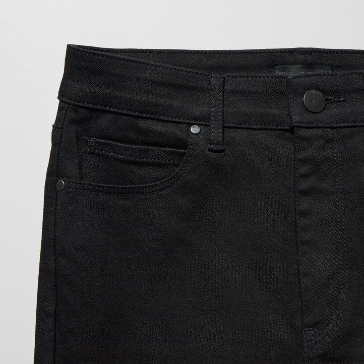 blaue uniqlo ultra stretch high rise skinny fit damenjeans