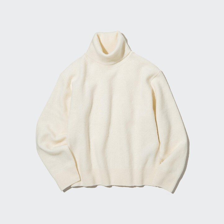 rosa damenpullover von uniqlo aus 100 lammwolle