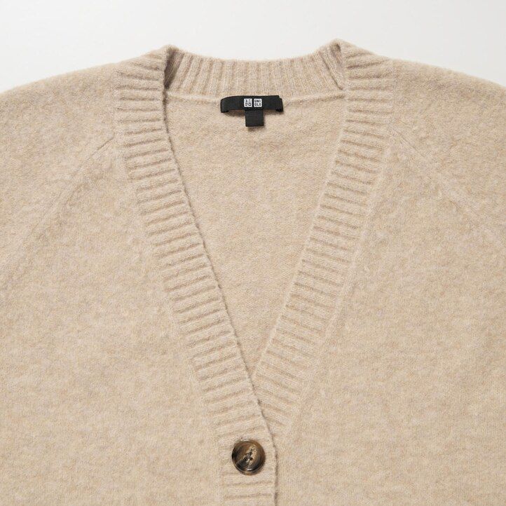 uniqlo damenpullover aus souffle-garn rot