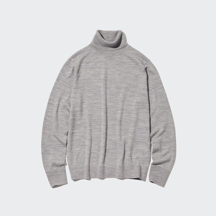 uniqlo damenpullover aus 100 extrafeiner merinowolle braun