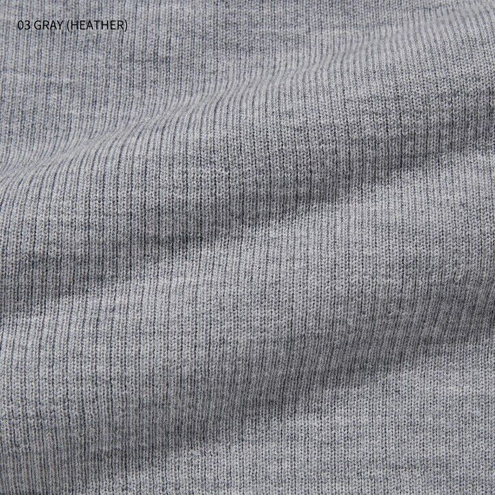 uniqlo damenpullover aus 100 extrafeiner merinowolle gerippt grau