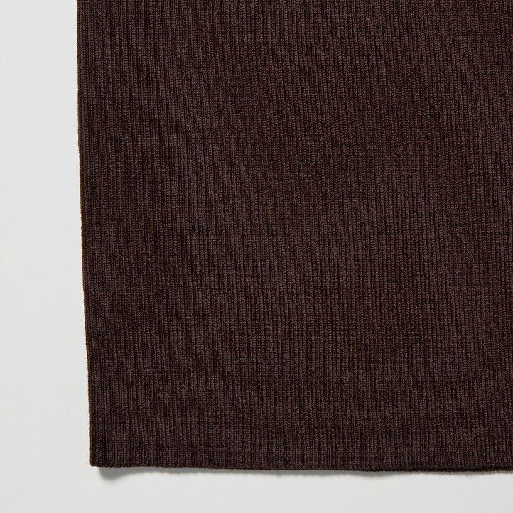 uniqlo damenpullover aus 100 extrafeiner merinowolle gerippt grau