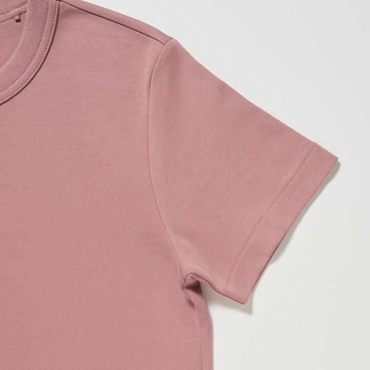 uniqlo damen-t-shirt mit rundhalsausschnitt und Ärmeln weiß