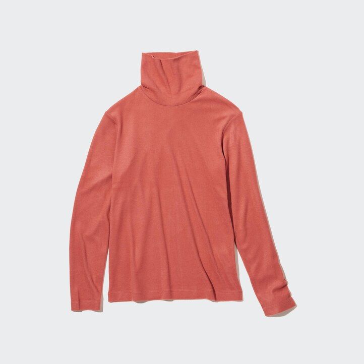 uniqlo heattech fleece-thermo-t-shirt mit Ärmeln für damen grau