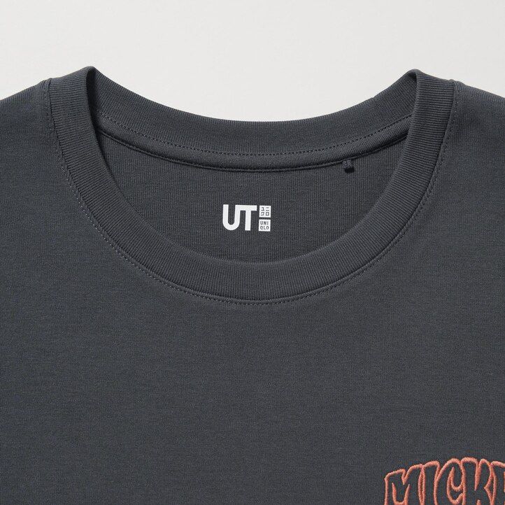 uniqlo disney kollektion mini ut grafik damen t-shirts dunkelgrau