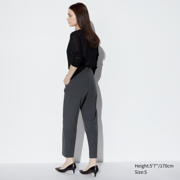 uniqlo smart knöchellange damen-tops grau